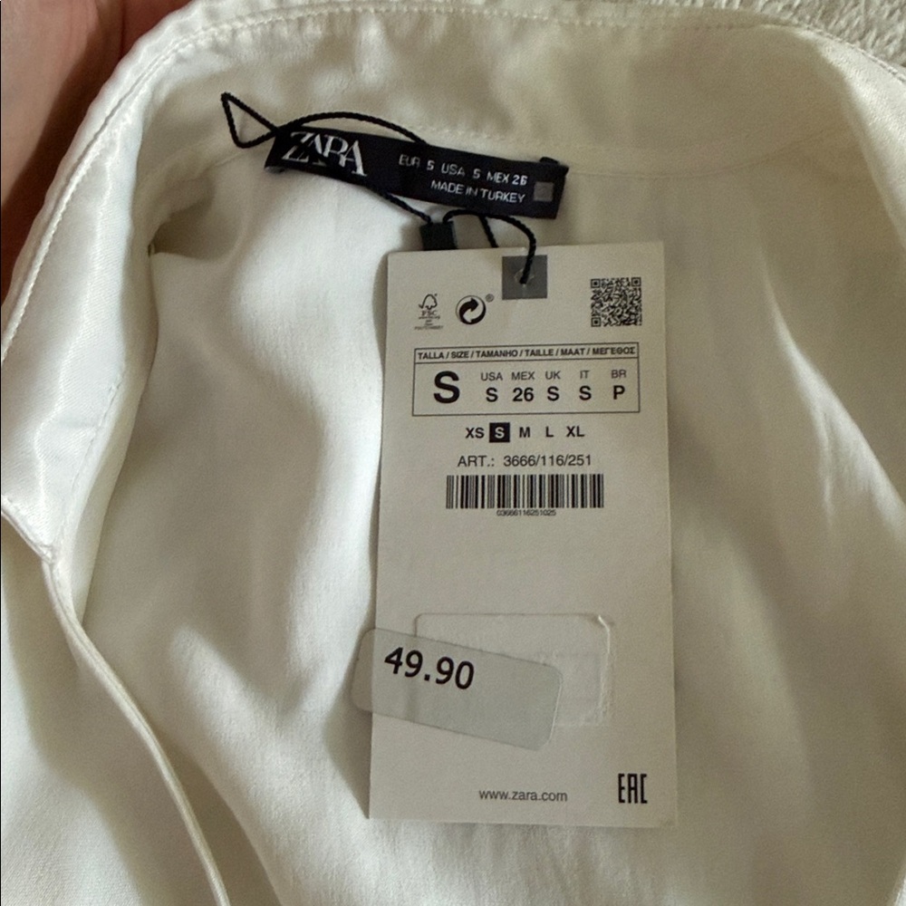 Zara white Wrap dress - Picture 3 of 3